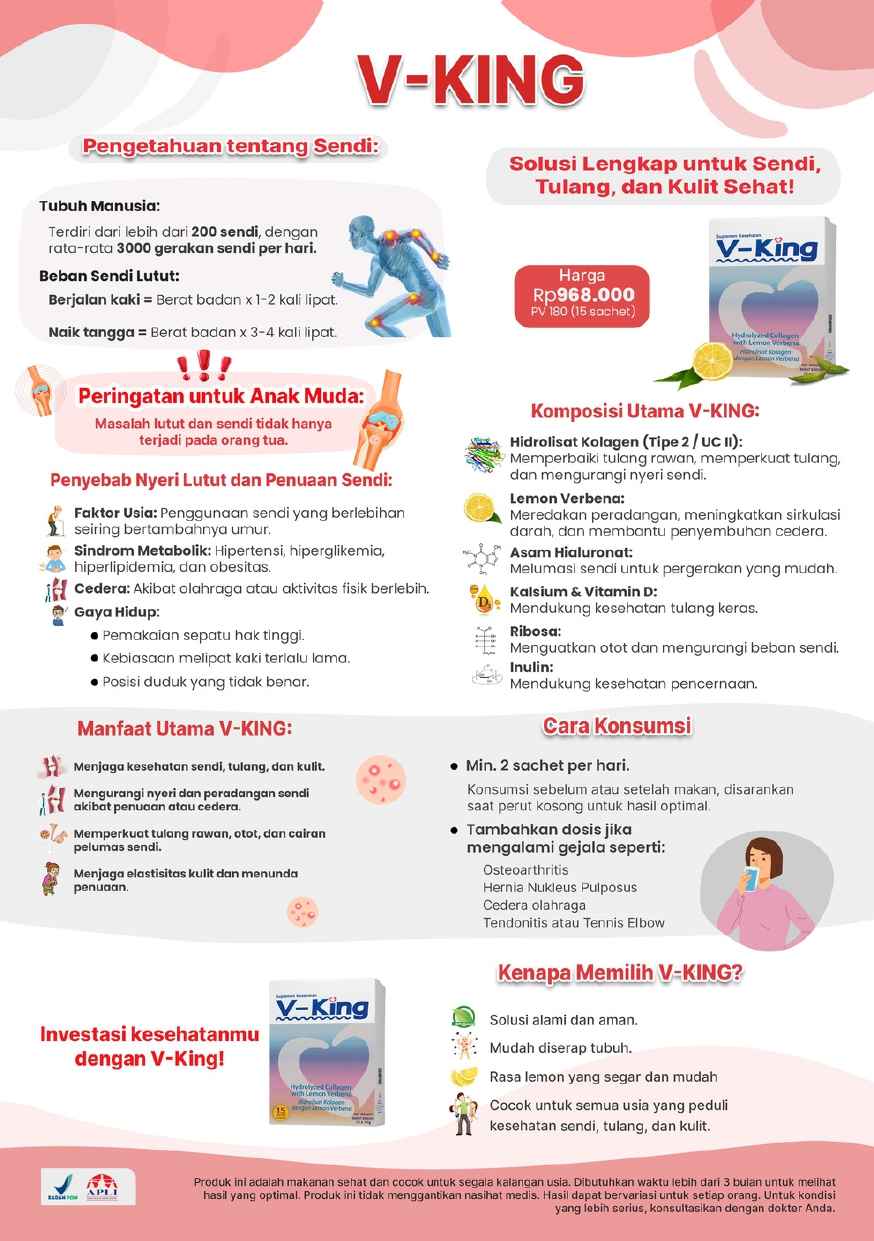 V-King Shuang Hor Minuman Alami Bernutrisi Tinggi Hidrolisat Kolagen