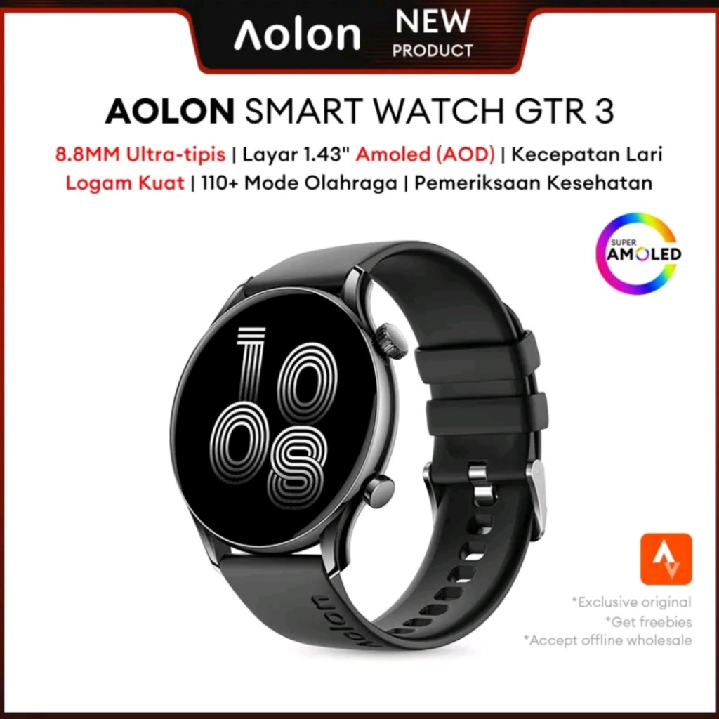 AOLON GTR 3 Smartwatch Ultra Thin Metal Body