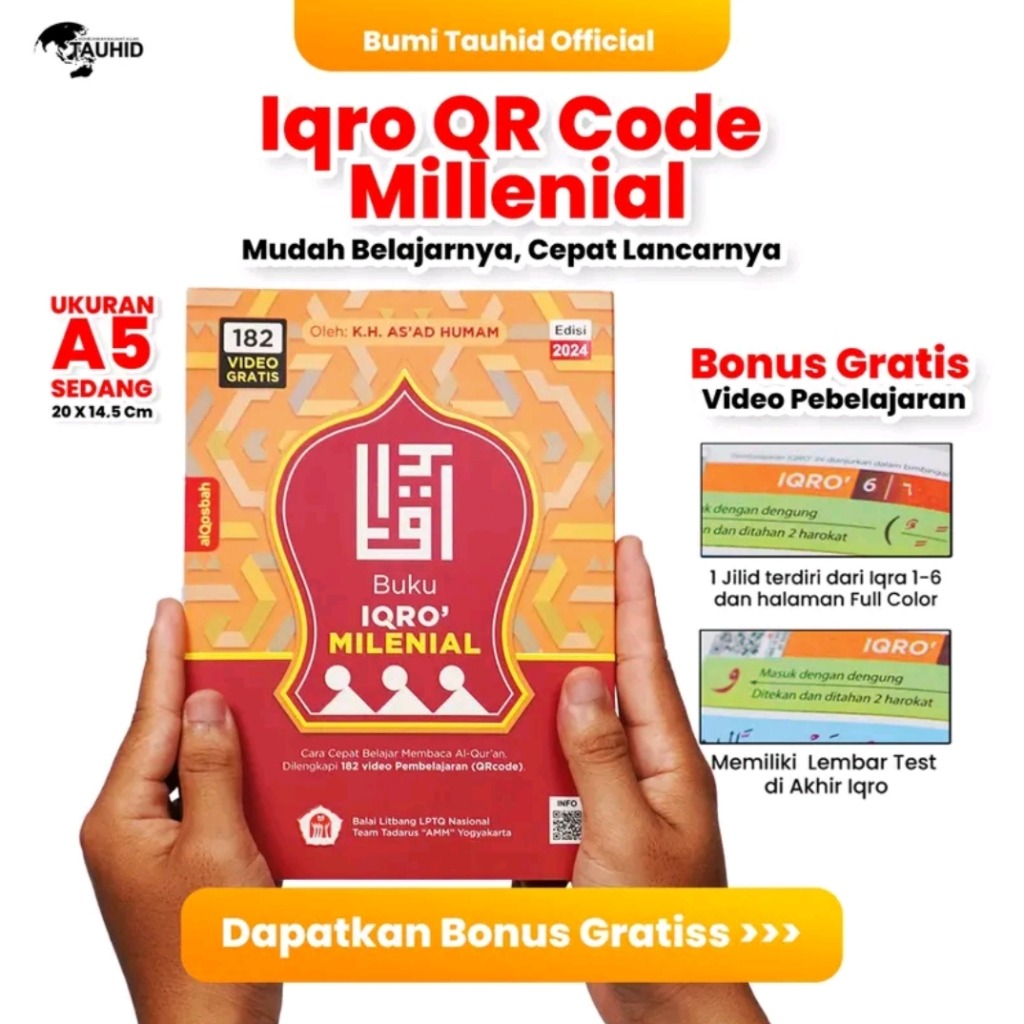 Iqro Milenial Versi QR Code (1 Buku 6 Jilid)