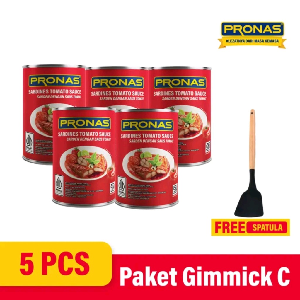 Paket Gimmick C Pronas Sarden Saus Tomat Free Spatula 