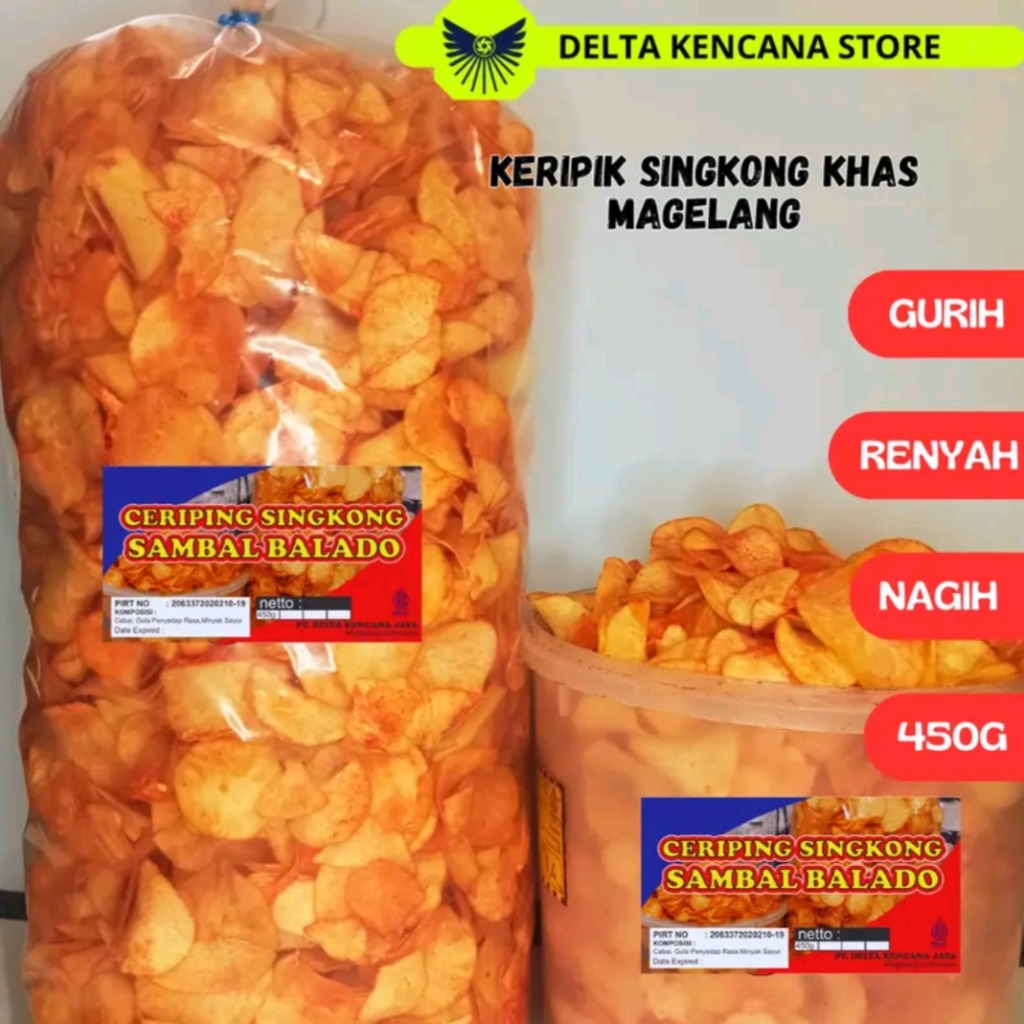 Keripik Singkong Balado Keju Original Pedas Renyah dan Gurih