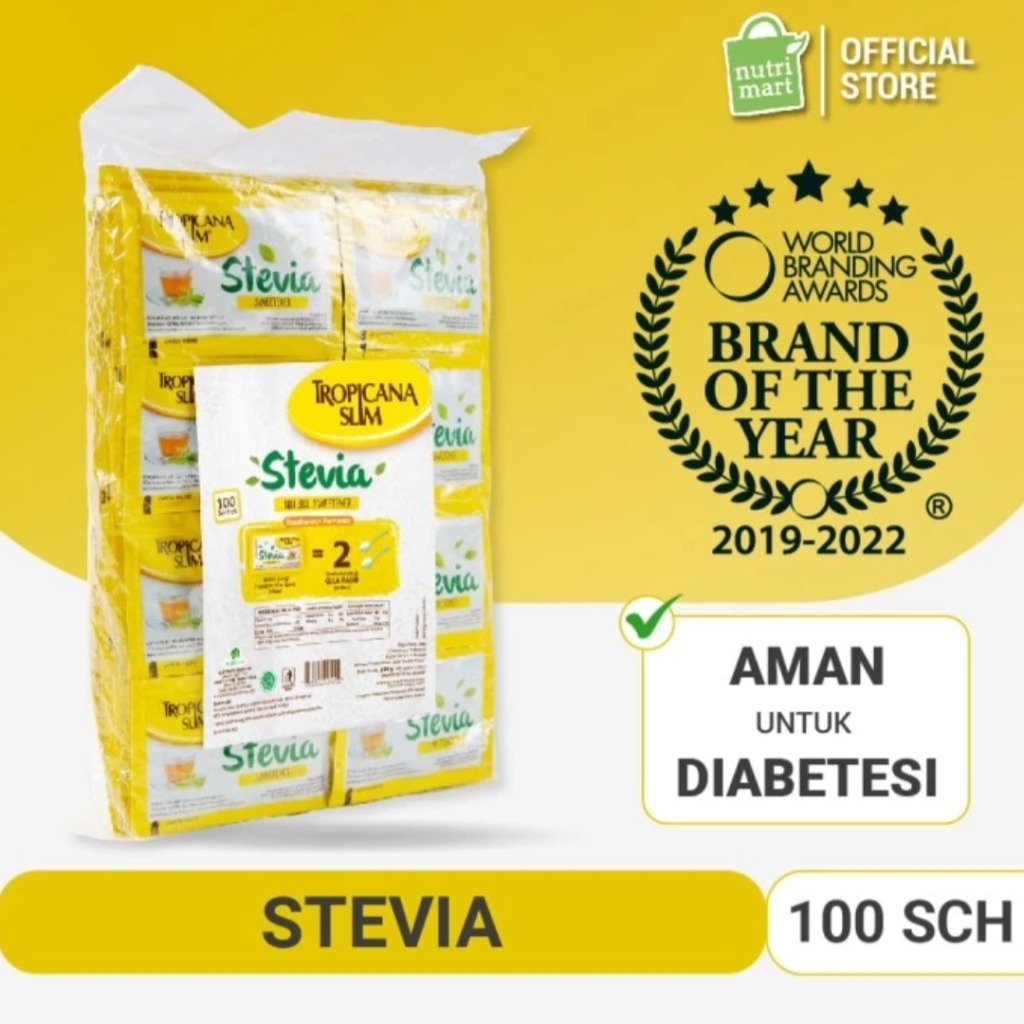 Pemanis Alami Tropicana Slim Sweetener Stevia 100 Sch