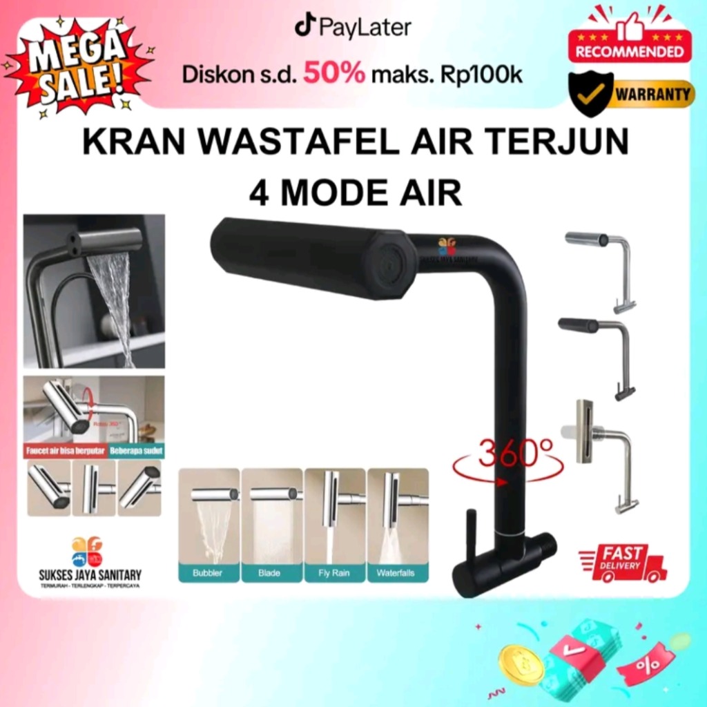 Keran Air Cuci Piring 4 Mode Fleksibel